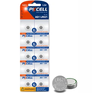 10 x Fresh PKCELL Watch Batteries 364/363 SR621SW AG1 1.5V Button Coin Battery - Picture 1 of 6