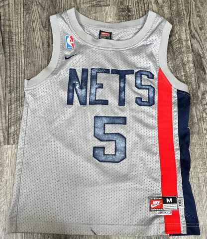 New Jersey Nets Jersey Jason Kidd #5  Nike Swingman Kids Youth Size M Y2K Cover
