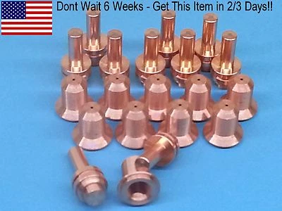 PLASMADYN 20pcs 176656 Nozzles 176655 Electrodes for Miller? 25C/27C 375Xtreme Made in USA
