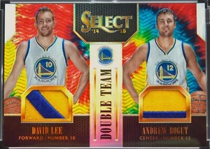 2015 Select Double Team Jerseys Tie-Die David Lee Andrew Bogut logo Patches 7/25 - Picture 1 of 2