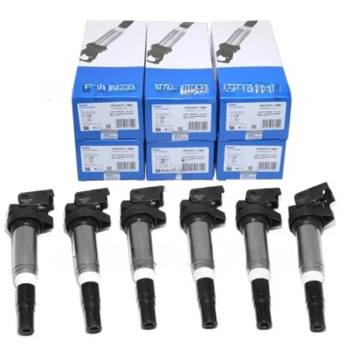 6PCS Delphi Ignition Coil Spark Plug For BMW E90 F30 320i 328i 330i E60 525 530i - Image 1 of 4