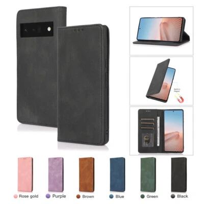 For Google Pixel 10 Pro XL 9A 8A 7A 6A 6 Magnetic Leather Flip Card Wallet Case - Image 1 of 4