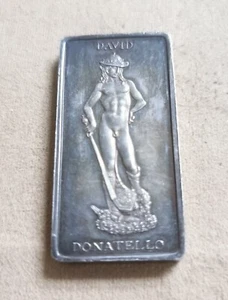 David di Donatello Raro Lingottino Argento 999 Gr 50 Usato - Imagen 1 de 5