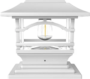 Edison Solar Outdoor Post Cap Lights 4X4 5X5 6X6 Bright LED Light for Fence Deck - Picture 1 of 6