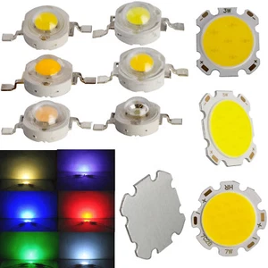 10x 50x Warm Cool White Red Blue Green SMD COB LED Chip 1W 3W 5W 7W Light Lamp - Picture 1 of 16