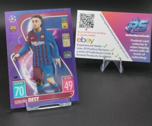 2021/22 Topps Chrome Match Attax UCL Sergino Dest Purple #/299 - Picture 1 of 2