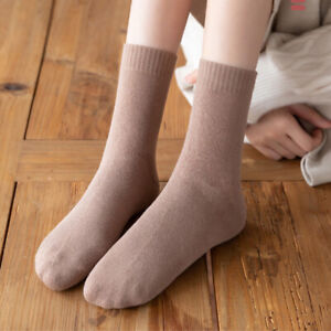 3 Pairs Winter Thickened Terry Women's Mid-calf Socks Anti-cold Cotton Socks