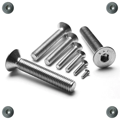 SCHRAUBEN-NIRO® Senkkopfschrauben Edelstahl Innensechskant ISK DIN 7991 A4 VA V4A M3 - M12