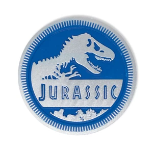 Jurassic Emblem Custom Metal Badge 3D Decal Sticker for Car Truck SUV 4x4 Blue - Picture 1 of 6