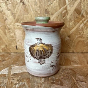 Vintage Littlecote Studio Pottery Hand Painted Pickle Pot Condiment Jar 12cm - Picture 1 of 8