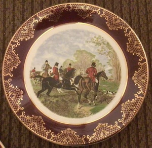 Placa mediana Fox Hunting Weatherby borde rojo - Imagen 1 de 2