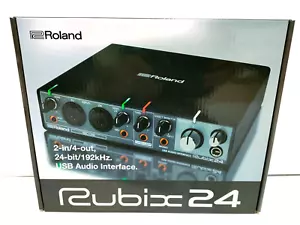 Roland USB Audio Interface Rubix24 2in/4out Cloud Portable Black Music Japan - Picture 1 of 12
