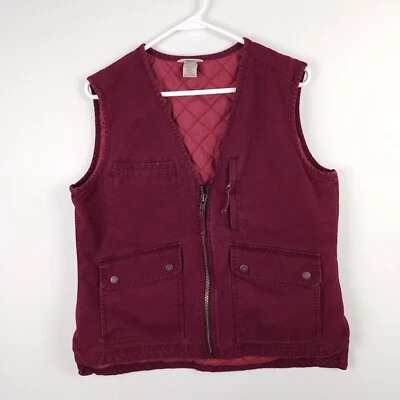 Duluth Vest Mens Medium Purple Zip Canvas Fishing Hunting Safari Utility Pockets - Image 1 of 4