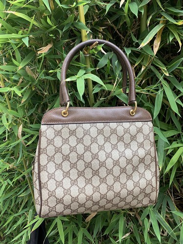 Borsa a tracolla Gucci vintage marrone firma