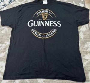 GUINNESS Beer Dublin Black/Gold/White  T-shirt Classic Fit Big Man Size 3X NEW! - Picture 1 of 4