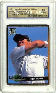 Legends Sports Vol. 2001 13 Num. 1 Tiger Woods Golf USA 10 GEM MINT Grand Slam - Bild 1 von 2