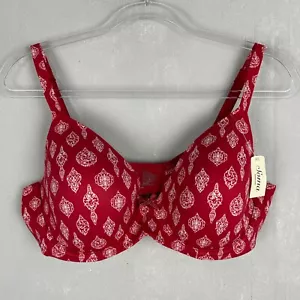 Reggiseno Soma taglia 38D abbracciabile copertura completa ferretto rosso stampato regolabile NUOVO - Foto 1 di 10
