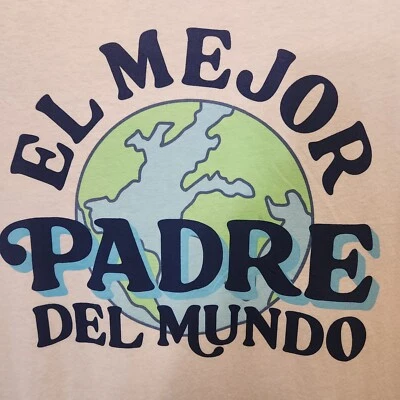 Camiseta Ligera "El Mejor Papa Del Mundo" Blanca con Anilladores Azules Talla L *NUEVA* Foto 1 de 4