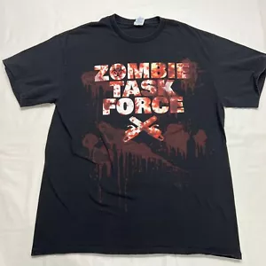 Camiseta sangrienta gráfica para hombre - Zombie Task Force - Brilla en la oscuridad - Nueva - Imagen 1 de 1