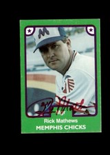 Rick Mathews Memphis Chicks 1984 TCMA authentic autographed card