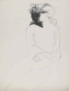 Emilio Greco, Seated Woman, Lithograph on CM Fabriano, signed and numbered in pe - Picture 1 of 6