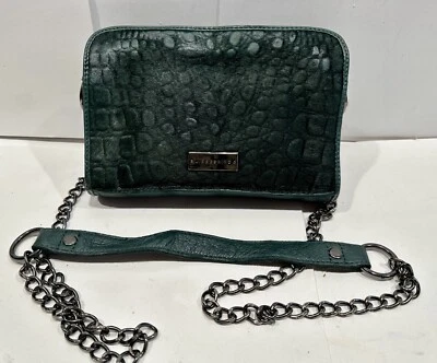 Bolso sin asas bandolera LIEBESKIND Berlin enebro pelo verde cuero cocodrilo A+40 Foto 1 de 4