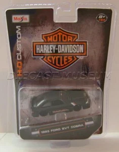 1993 '93 FORD MUSTANG SVT HARLEY DAVIDSON MOTOR CYCLES BIKE DIECAST HD CUSTOMS - Picture 1 of 5
