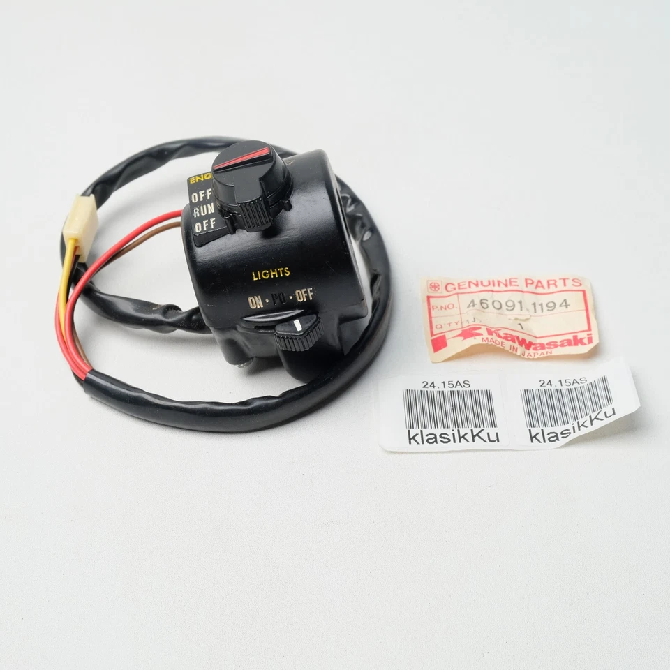 Interruptor de manillar derecho genuino Kawasaki GTO KH100 Fit KH250 KH400 KH500 Foto 1 de 4