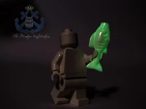 LEGO Minifigure Glow In Dark White Fish Deep Sea Per Città/Acquario 64648 60379 - Foto 1 di 2