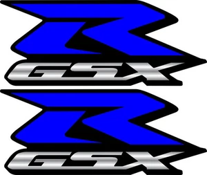 2 calcomanías azules GSXR 600 1000 emblema 750 calcomanías gráficos bicicleta pegatinas - Imagen 1 de 2