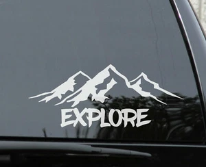 Explore, Mountain Hiking Adventure Sticker Car Laptop Outdoor Vinyl Decal - Picture 1 of 1