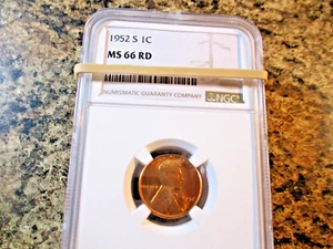 1952-S LINCOLN CENT NGC MS 66 RD     *** - Picture 1 of 4