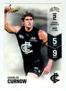 2023 Select AFL HILITES Round 2 SH2 Charlie Curnow Carlton Blues - Picture 1 of 2