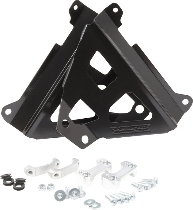 Works Connection Radiator Braces Black fits Yamaha YZ450F/WR450F/YZ250F/YZ450FX - Image 1 of 1