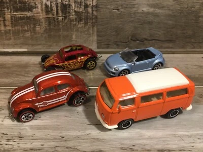 | ЛОТ ~ 4 |СПИЧЕЧНЫЙ КОРОБОК АВТОБУС VOLKSWAGEN T2 1970 + КЛАССИКА HOT WHEELS NO25 + 2 ЖУКА!! - Изображение 1 из 4