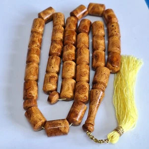 📿Bernsteinperlen Rosenkranz BERNSTEIN ROSENKRANZ Misbah Tasbih 33 Bernsteinperlen 140g gepresst📿 - Bild 1 von 24
