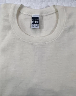 Capa base vintage de mezcla de lana para mujer grande blanca nueva sin etiquetas hecha en Italia Foto 1 de 4