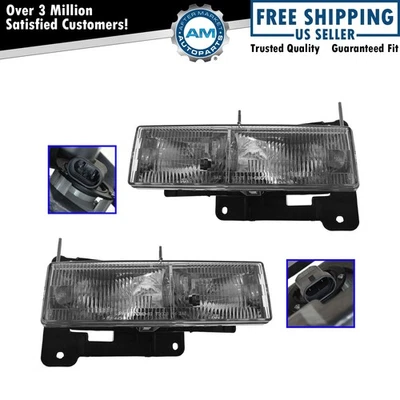 Juego de montaje de faros lado conductor y pasajero para Chevrolet GMC 90-00 Foto 1 de 4