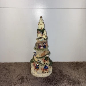 Torre Presepe Natalizio Musicale Vintage 10 Pollici Suona Notte Silenziosa - Foto 1 di 14