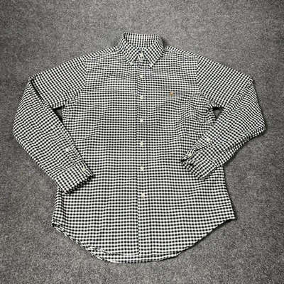 Ralph Lauren Shirt Mens Small Black White Check Button Down Long Sleeve Classic - Image 1 of 4