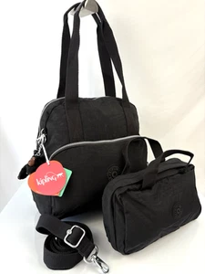 Kipling 'Phila' Large Shoulder Bag With Large Pouch - Black - New With Tags - Picture 1 of 15