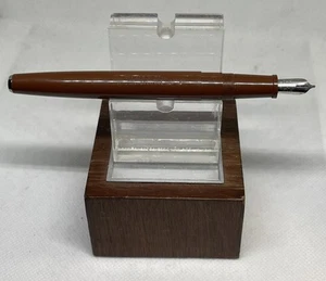 Vintage Platignum Silverline Brown Fountain Pen Made in England (no Cap) - Picture 1 of 7