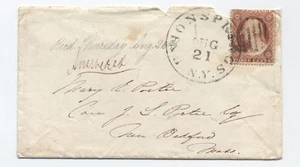 um 1860 Union Springs NY #26 Brief mit Visitenkarte [6890.36] - Bild 1 von 3