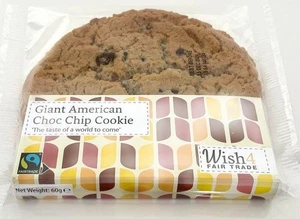 Wish4 Fairtrade Giant American Chocolate Chip Cookies 60g x14 - Picture 1 of 5