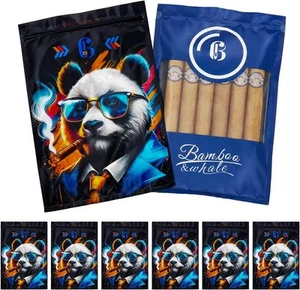 Bamboo & Whale Cigar Humidifier Bags, 8"x5.5" Reusable Zip-Lock Humidity...  - Picture 1 of 7