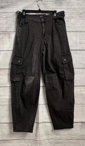 Wild Fable Black Wash Cargo Pants Women Size Medium - Picture 1 of 2