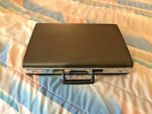 Vintage Courier® ~ 3.5" Deep ~ Hardshell Briefcase ~ Charcoal ~ *WITH KEY*