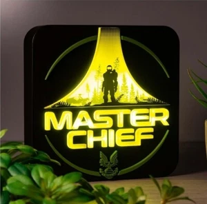 Halo Master Chief 3D offizielle Schreibtischlampe oder Wandleuchte Numskull neu im Karton - Bild 1 von 12