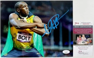 Usain Bolt Signed 2012 Summer Olympics London 8x10 Photo F Autograph JSA COA - Picture 1 of 1