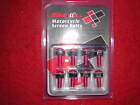 Fairing Screen Bolt Set of 8. Aluminium. Red With Nylon nuts & Washers